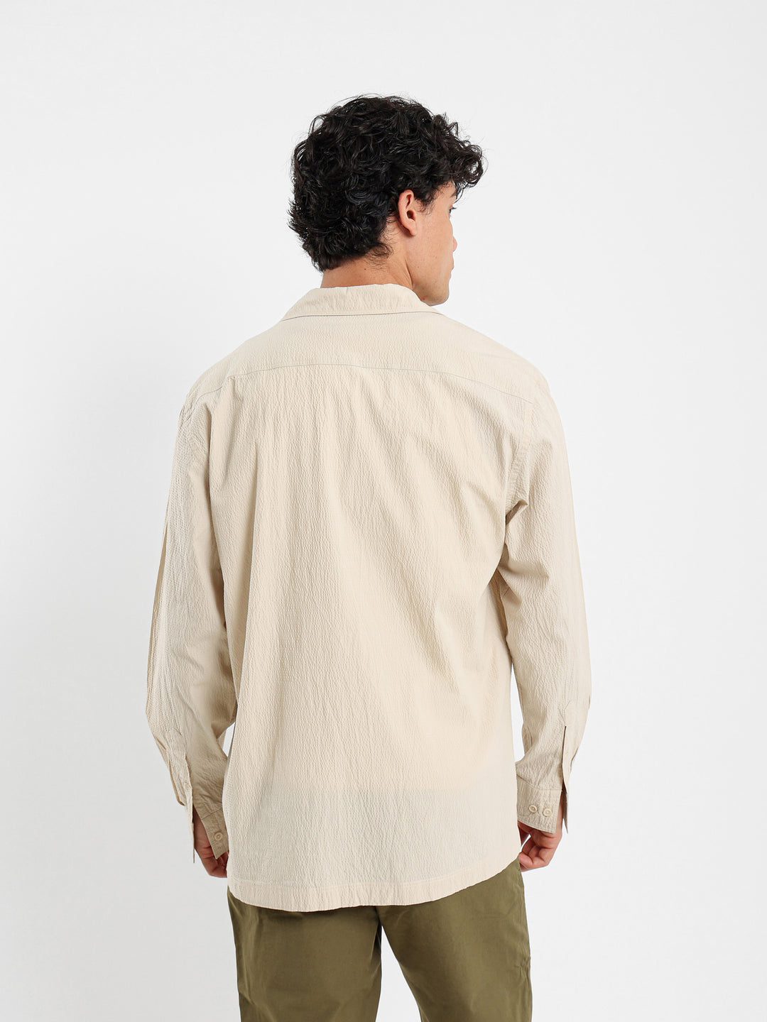 Front Pockets Textured Shirt