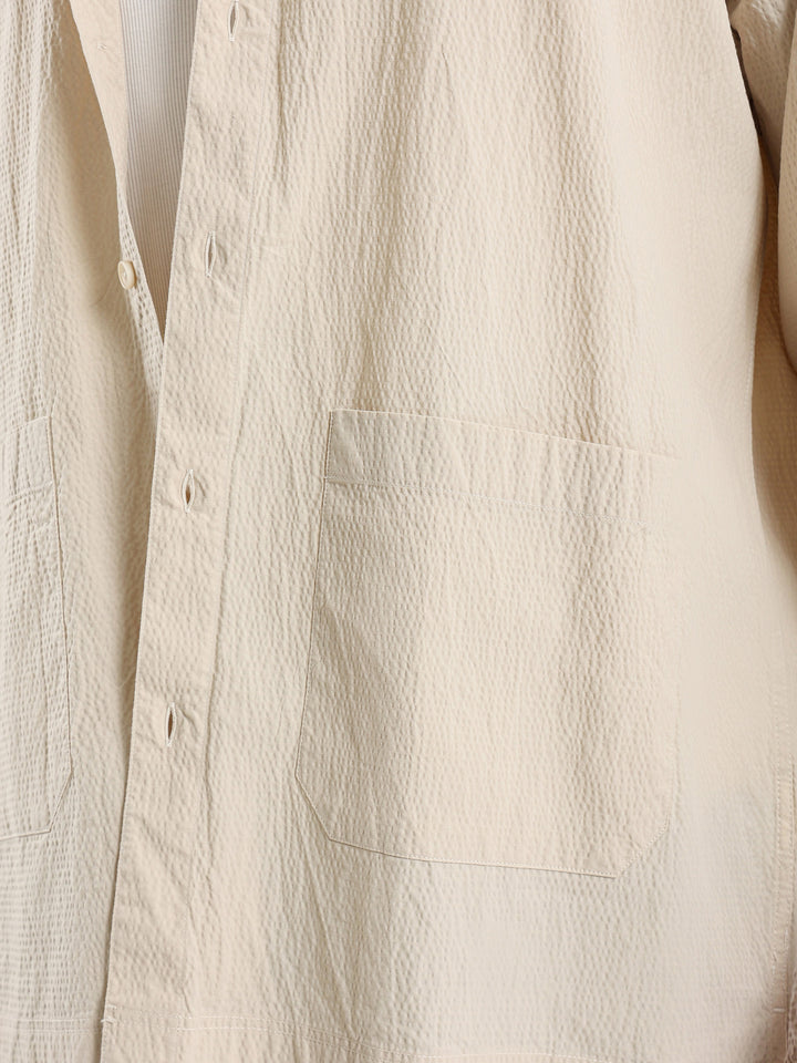 Front Pockets Textured Shirt