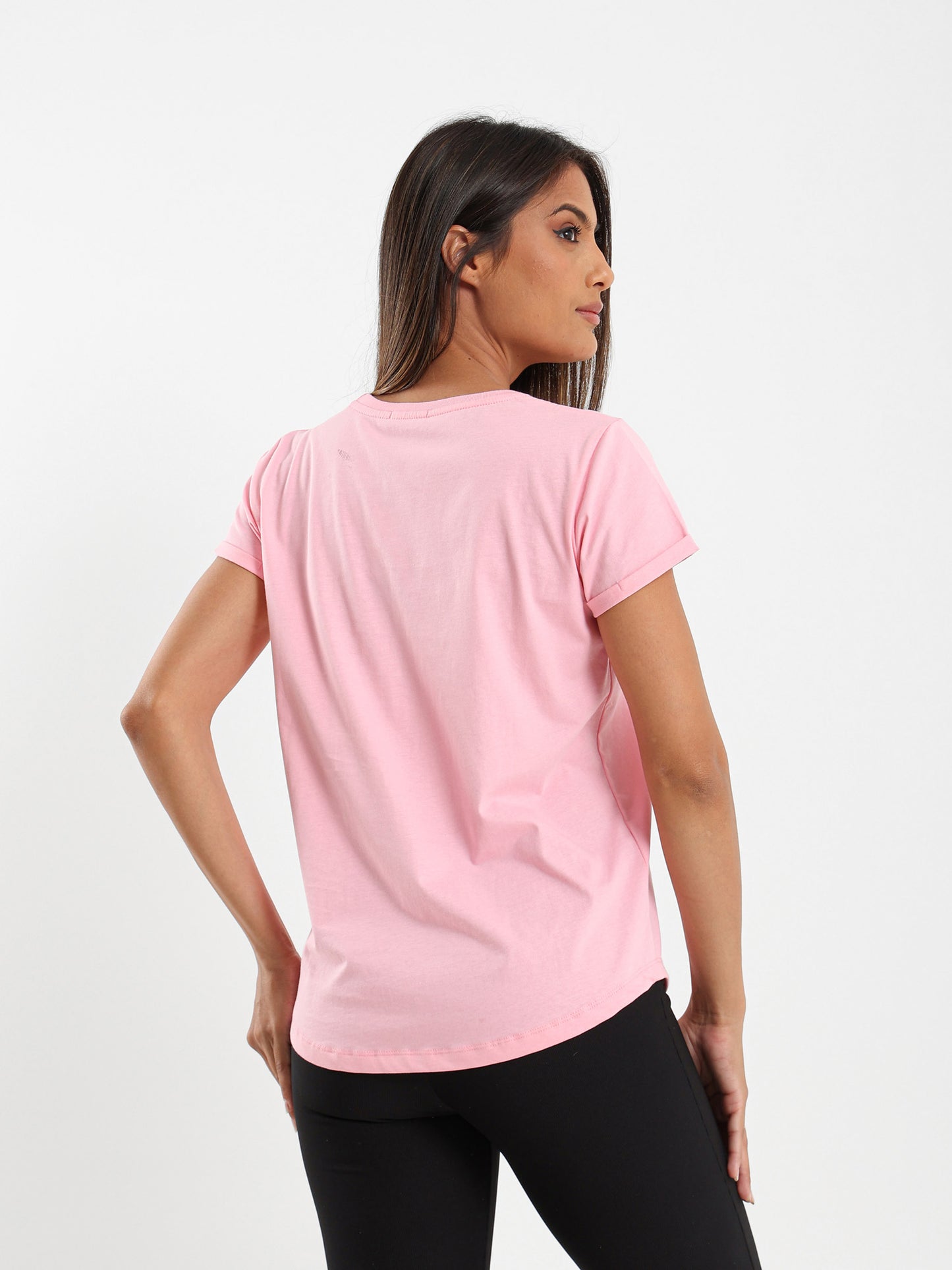 Crew Neck Round Hem T-Shirt