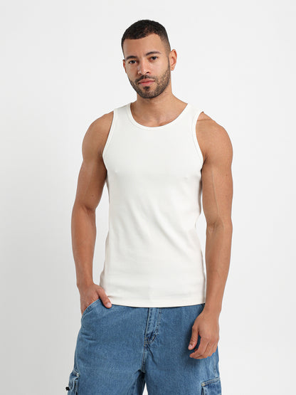 Basic Fitted Rib Tank Top