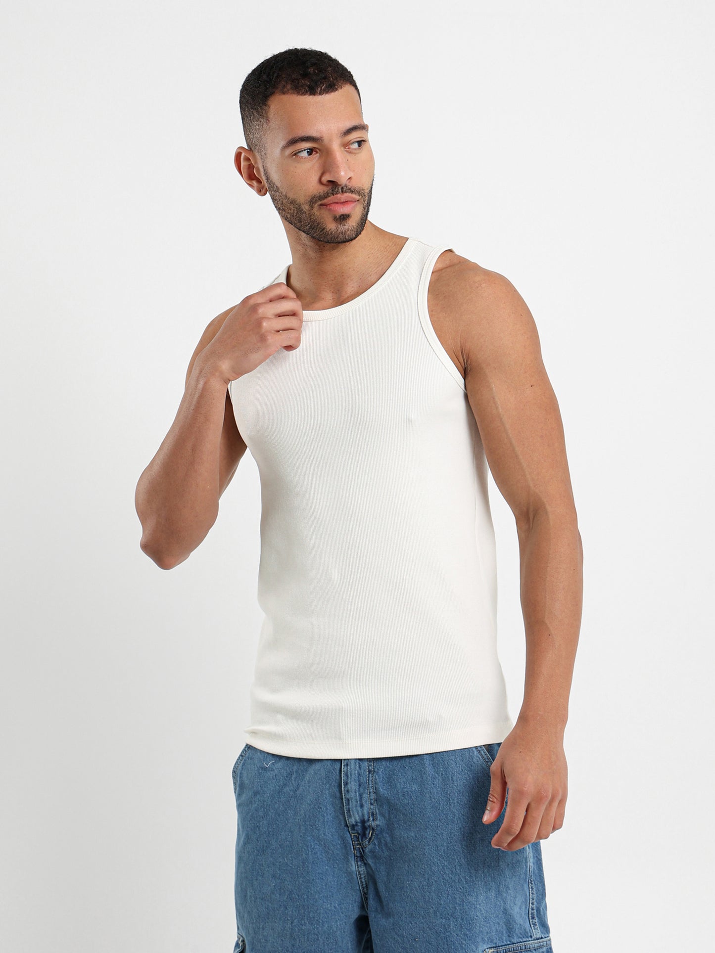 Basic Fitted Rib Tank Top