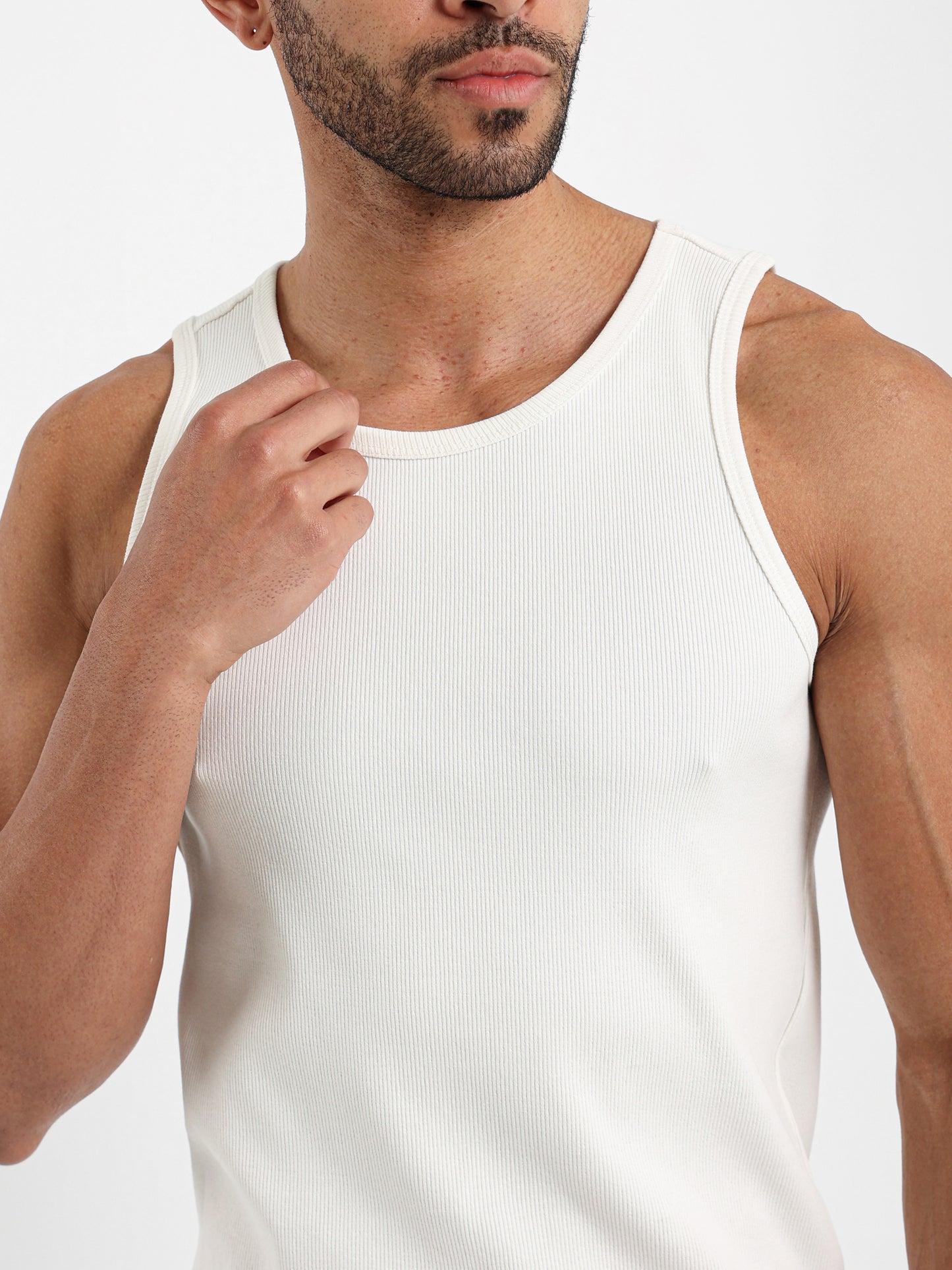 Basic Fitted Rib Tank Top