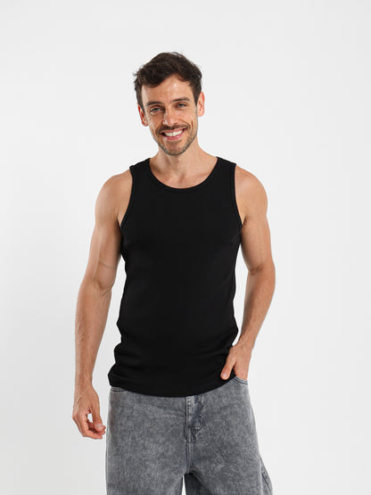 Basic Fitted Rib Tank Top