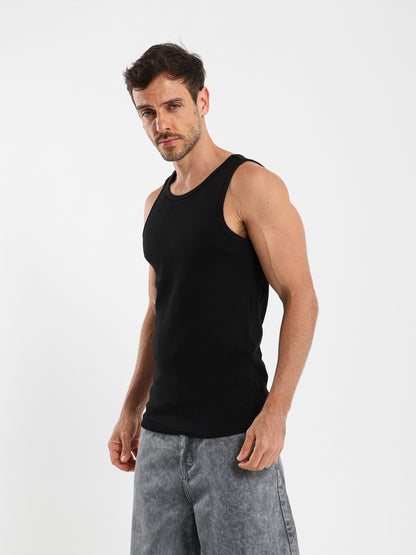 Basic Fitted Rib Tank Top