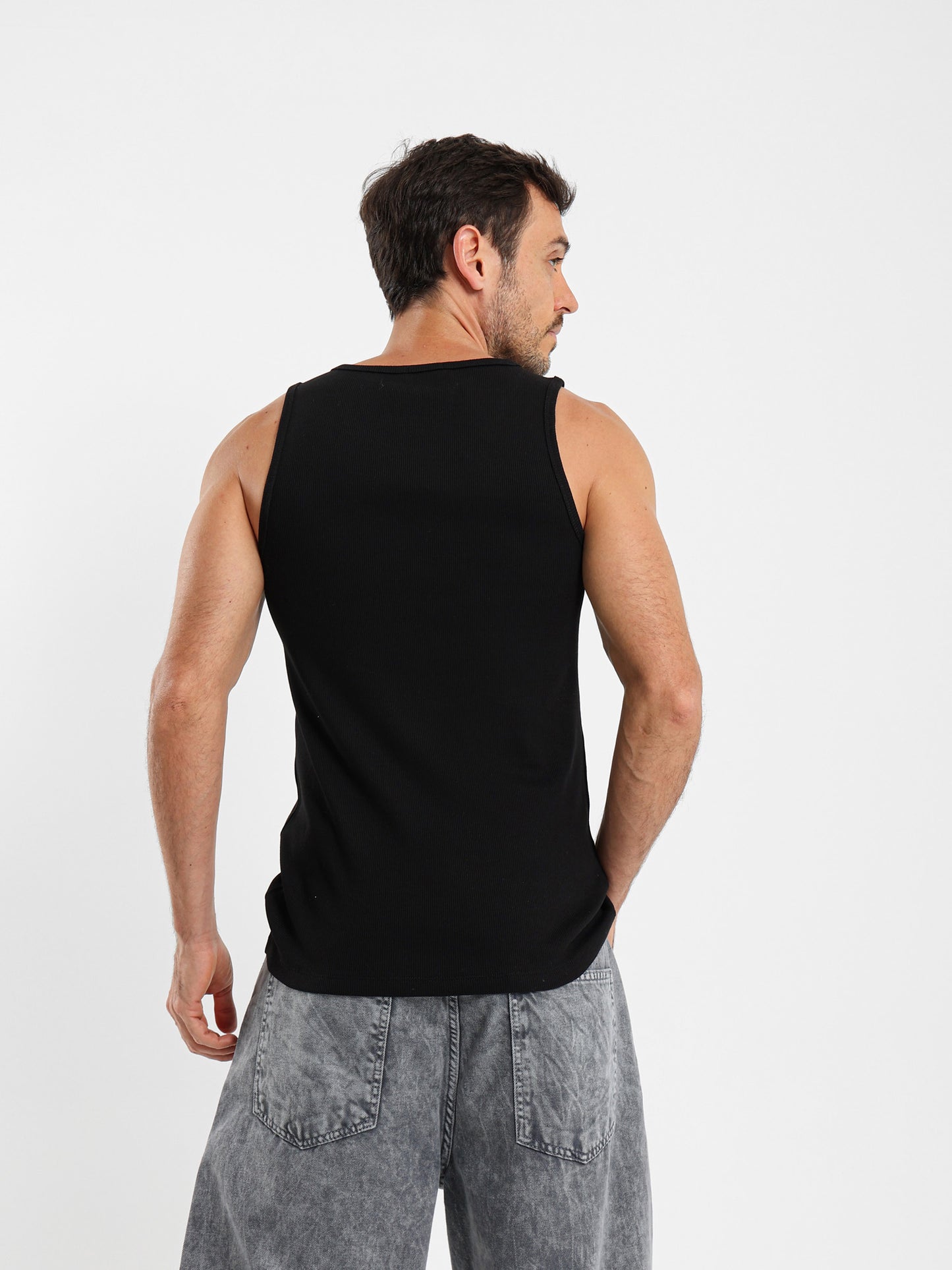 Basic Fitted Rib Tank Top