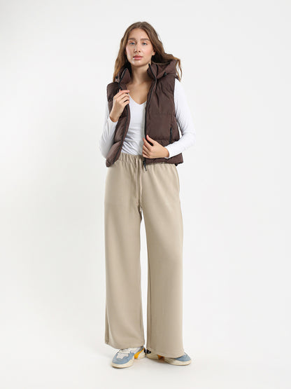 Rubberized Hooded Cropped Vest