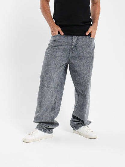Baggy High Stone-Washed Jeans