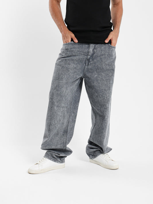 Baggy High Stone-Washed Jeans