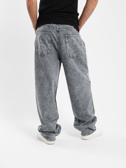 Baggy High Stone-Washed Jeans