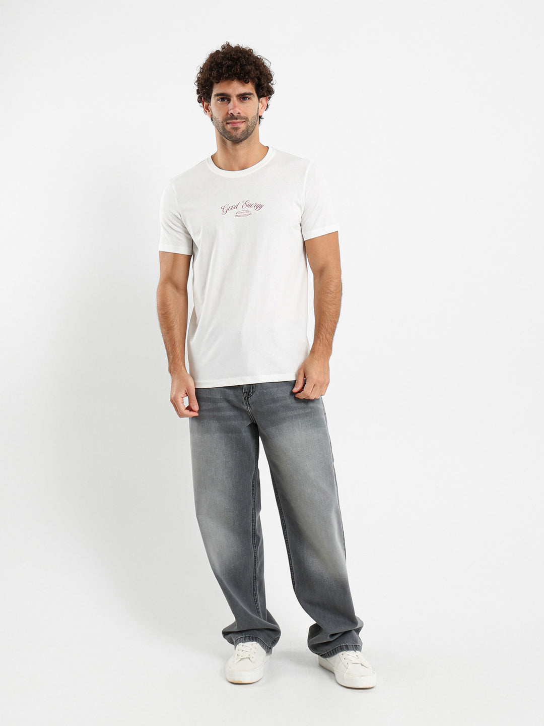 Random Wash Baggy Jeans