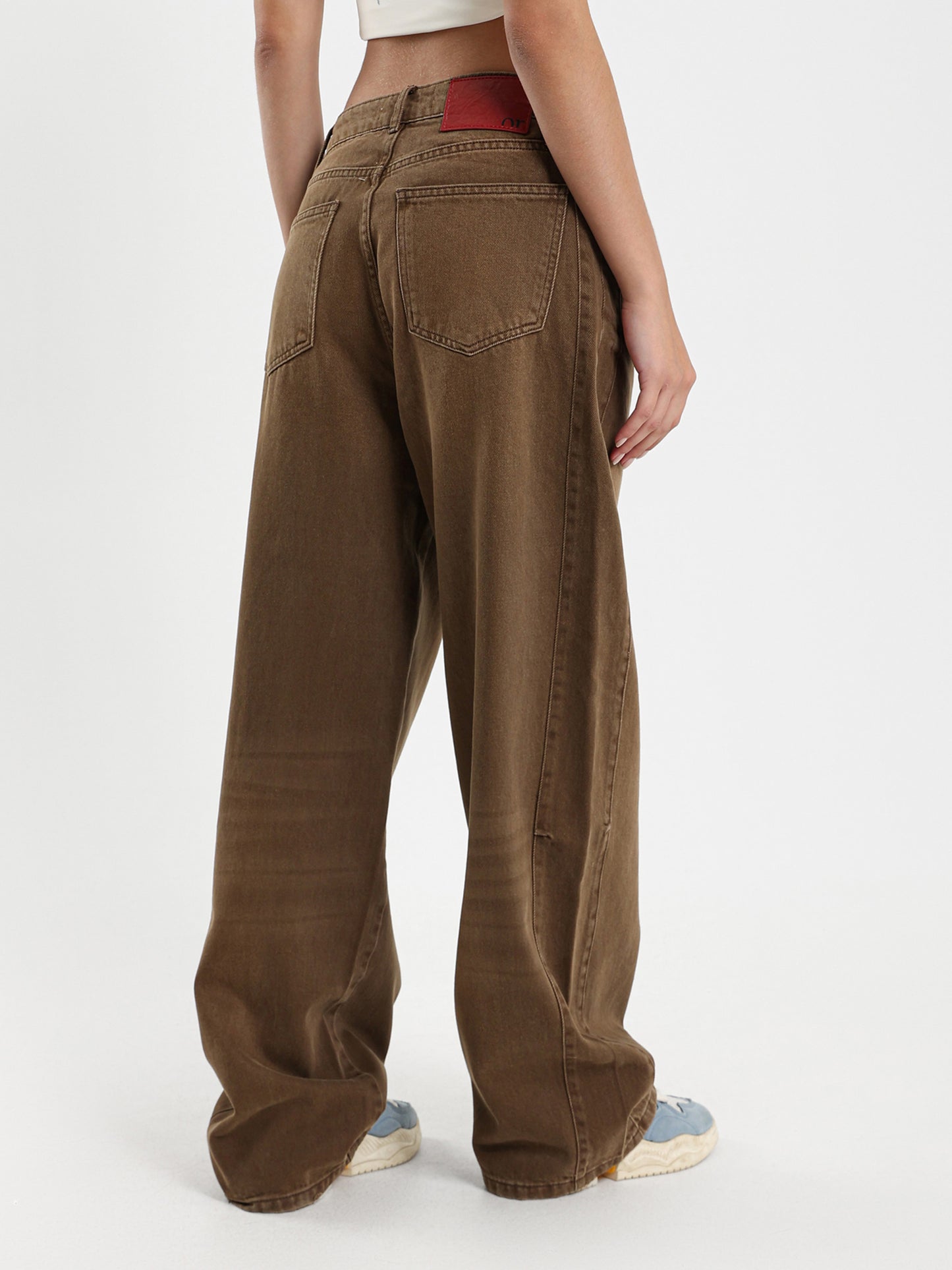 Oversized Baggy Jeans with Frayed Hem