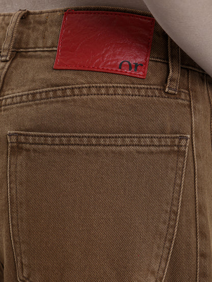 Oversized Baggy Jeans with Frayed Hem