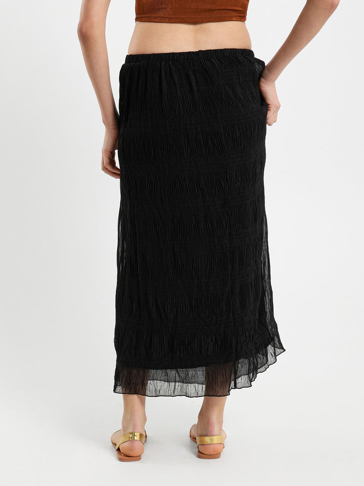 Low Waist Tiered Maxi Skirt