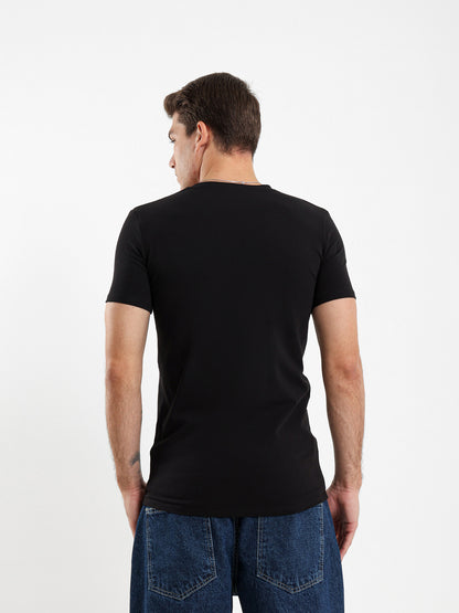 Basic Muscle Fit V-Neck T-Shirt