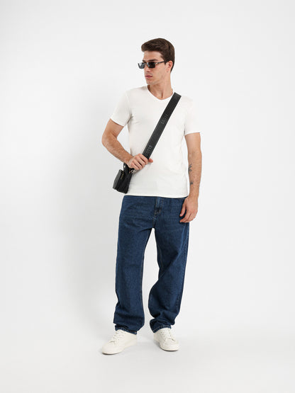Basic Muscle Fit V-Neck T-Shirt