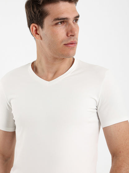 Basic Muscle Fit V-Neck T-Shirt