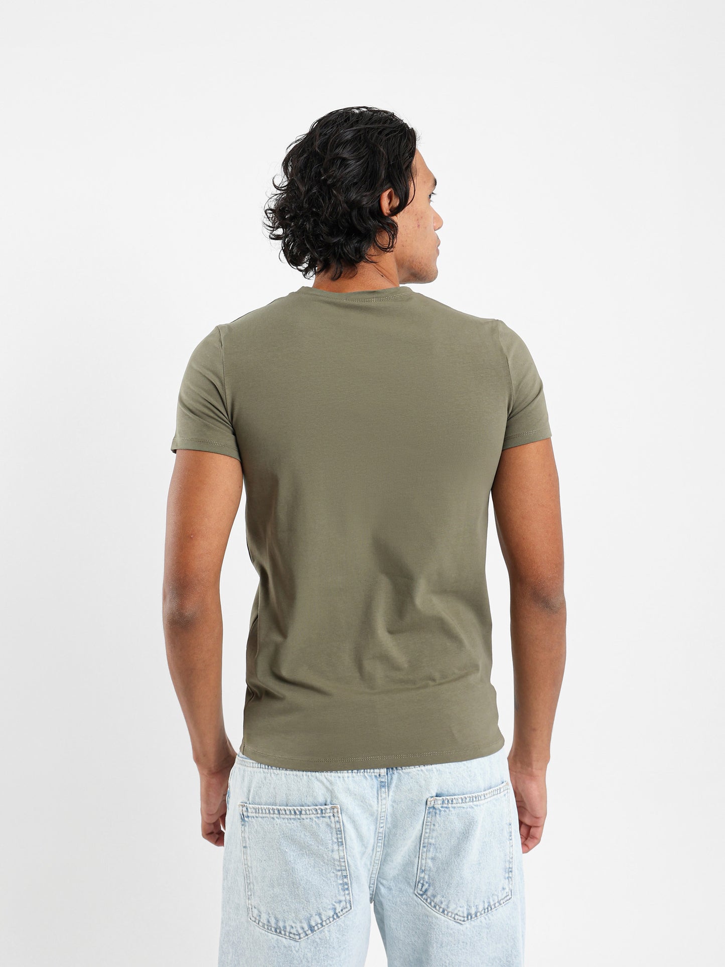 Basic Muscle Fit V-Neck T-Shirt