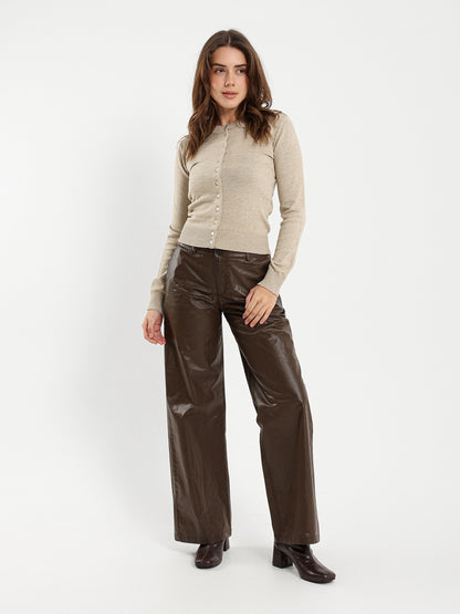 Loose Pants with Large Back Pockets