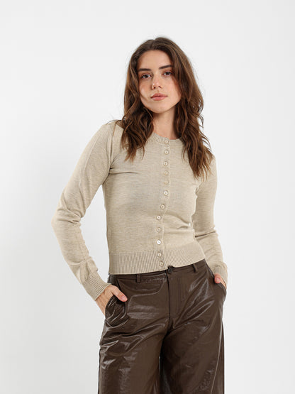 Crew Neck Cardigan