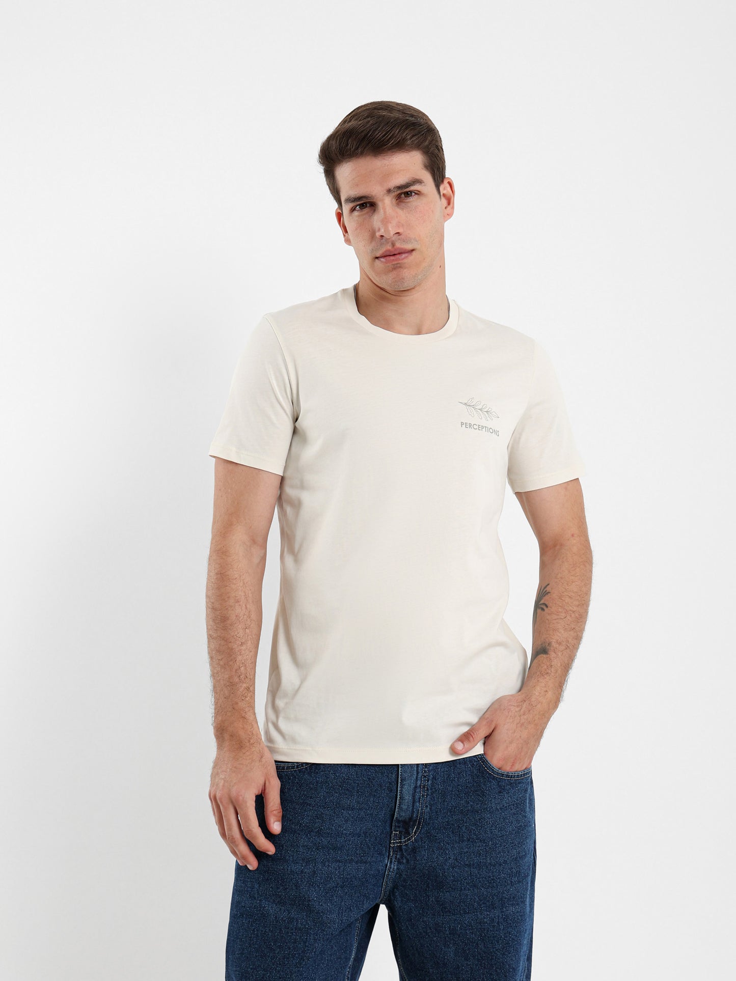 Perceptions Chest Print T-Shirt