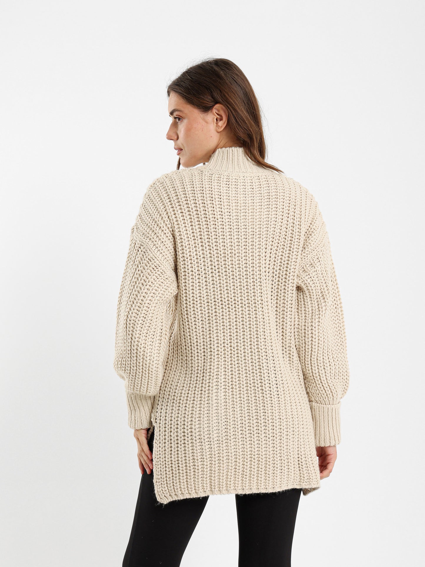 High Low Ribbed Pullover