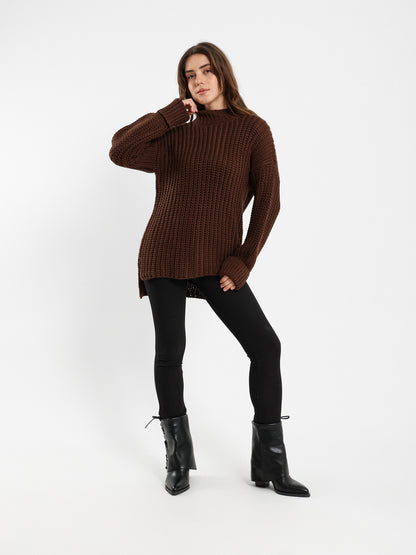 High Low Ribbed Pullover