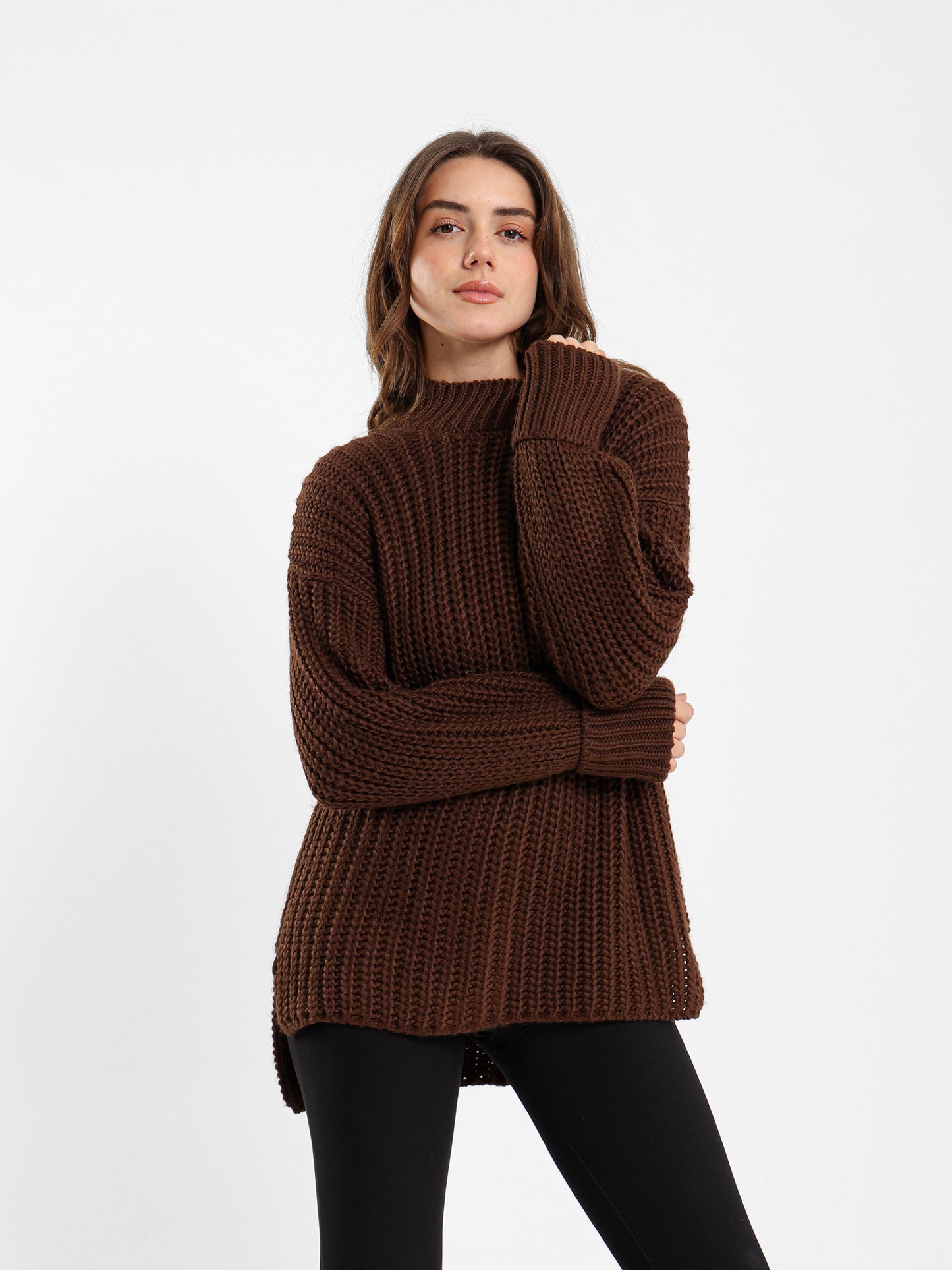 High Low Ribbed Pullover