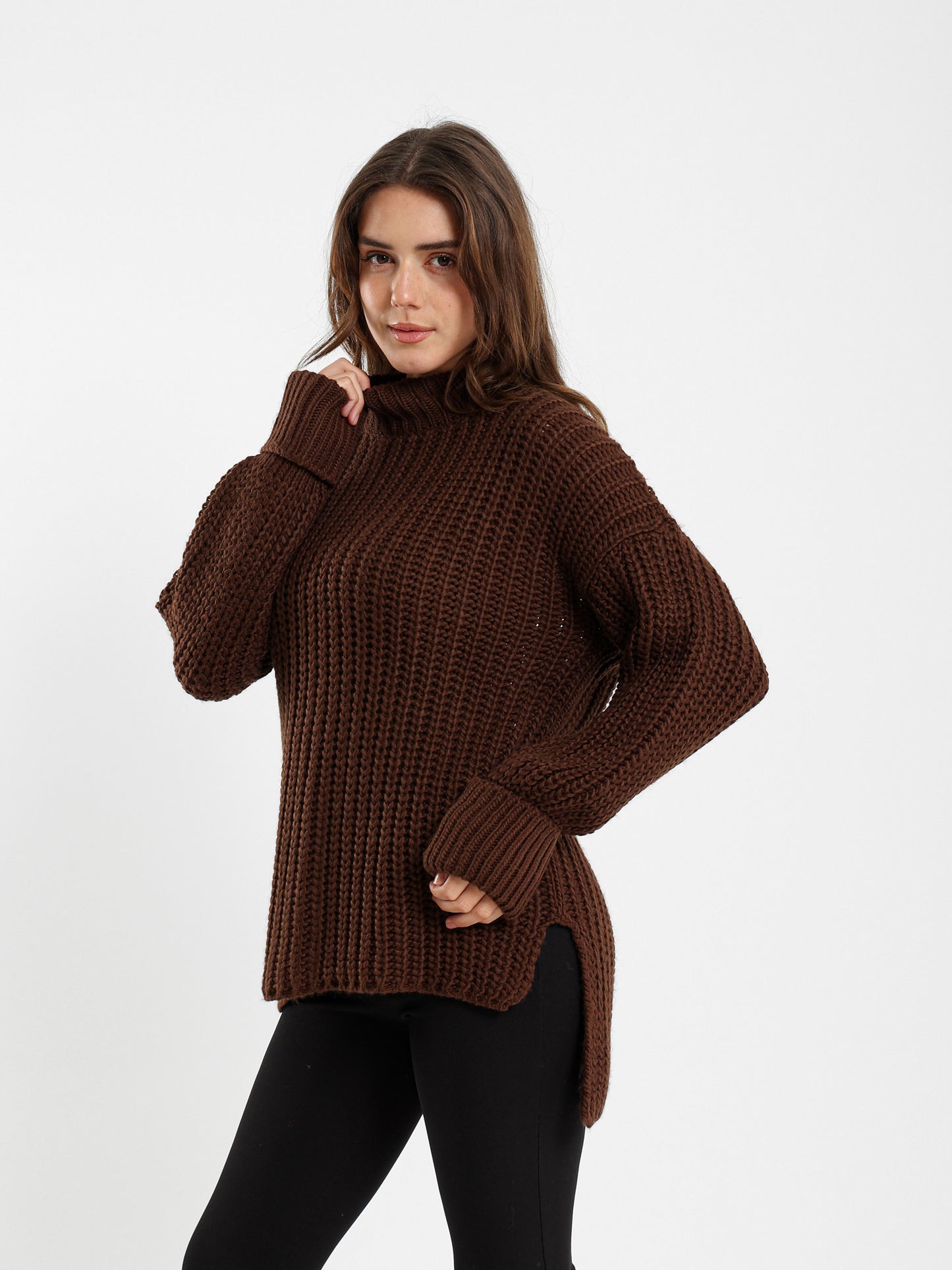 High Low Ribbed Pullover