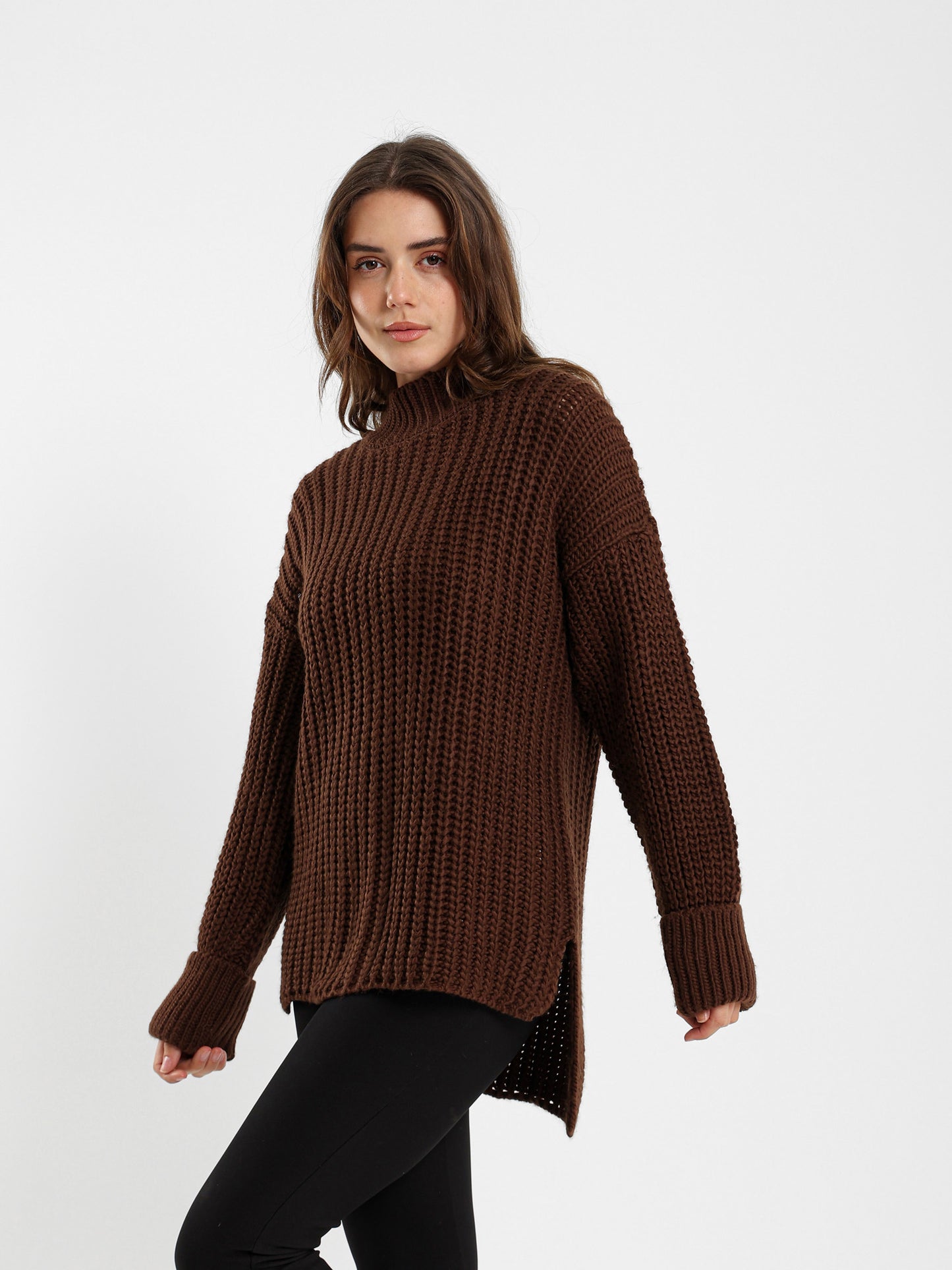 High Low Ribbed Pullover