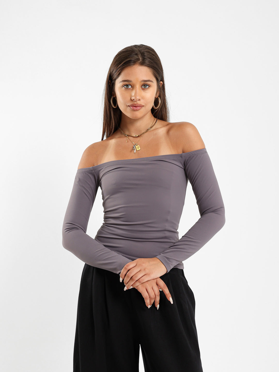 Fitted Off Shoulder Top
