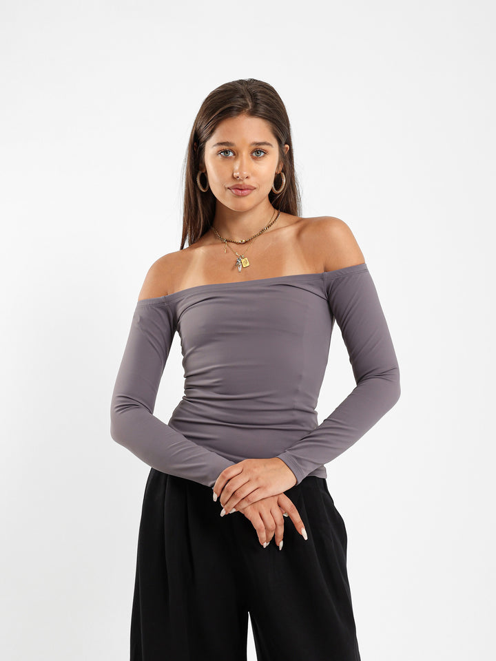 Fitted Off Shoulder Top