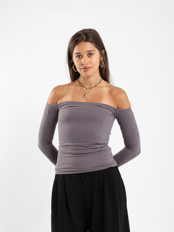 Fitted Off Shoulder Top