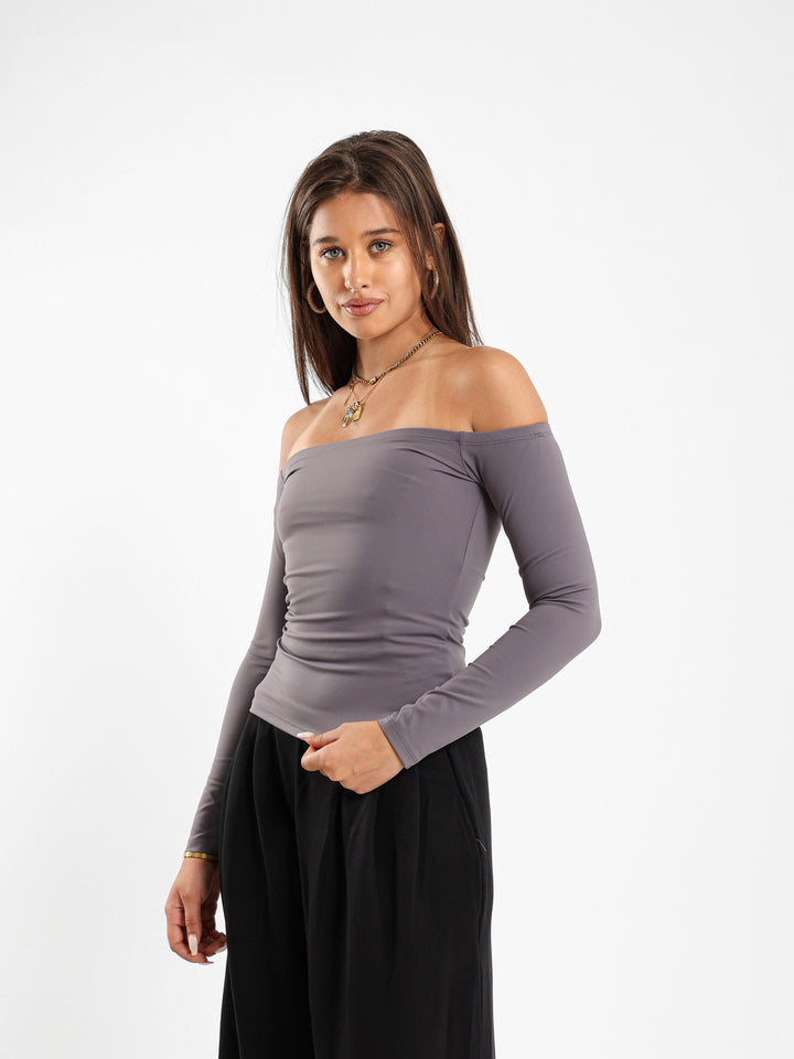 Fitted Off Shoulder Top