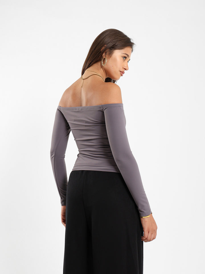 Fitted Off Shoulder Top