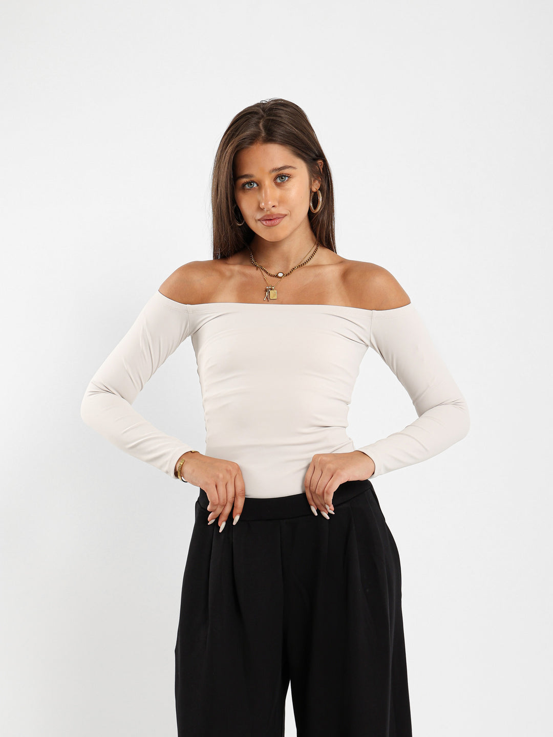 Fitted Off Shoulder Top