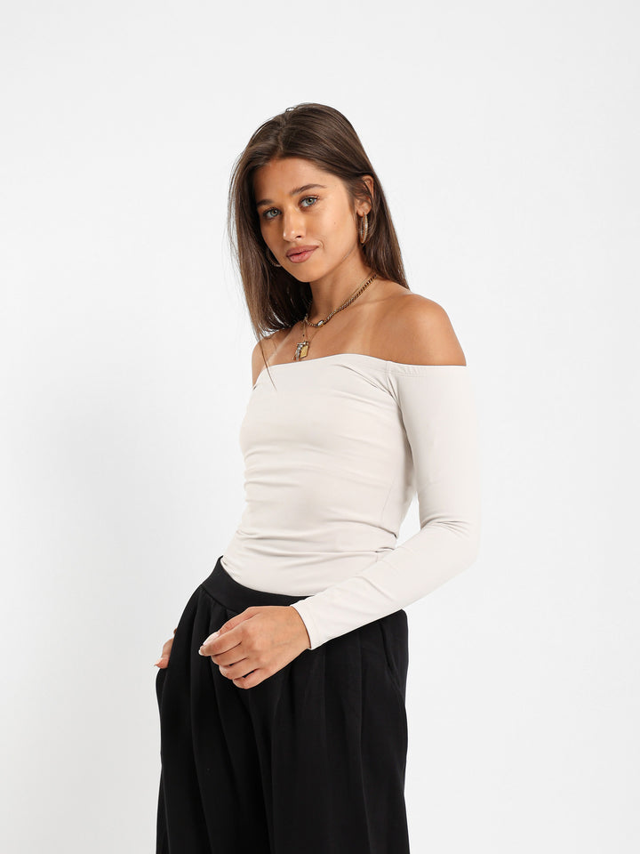 Fitted Off Shoulder Top