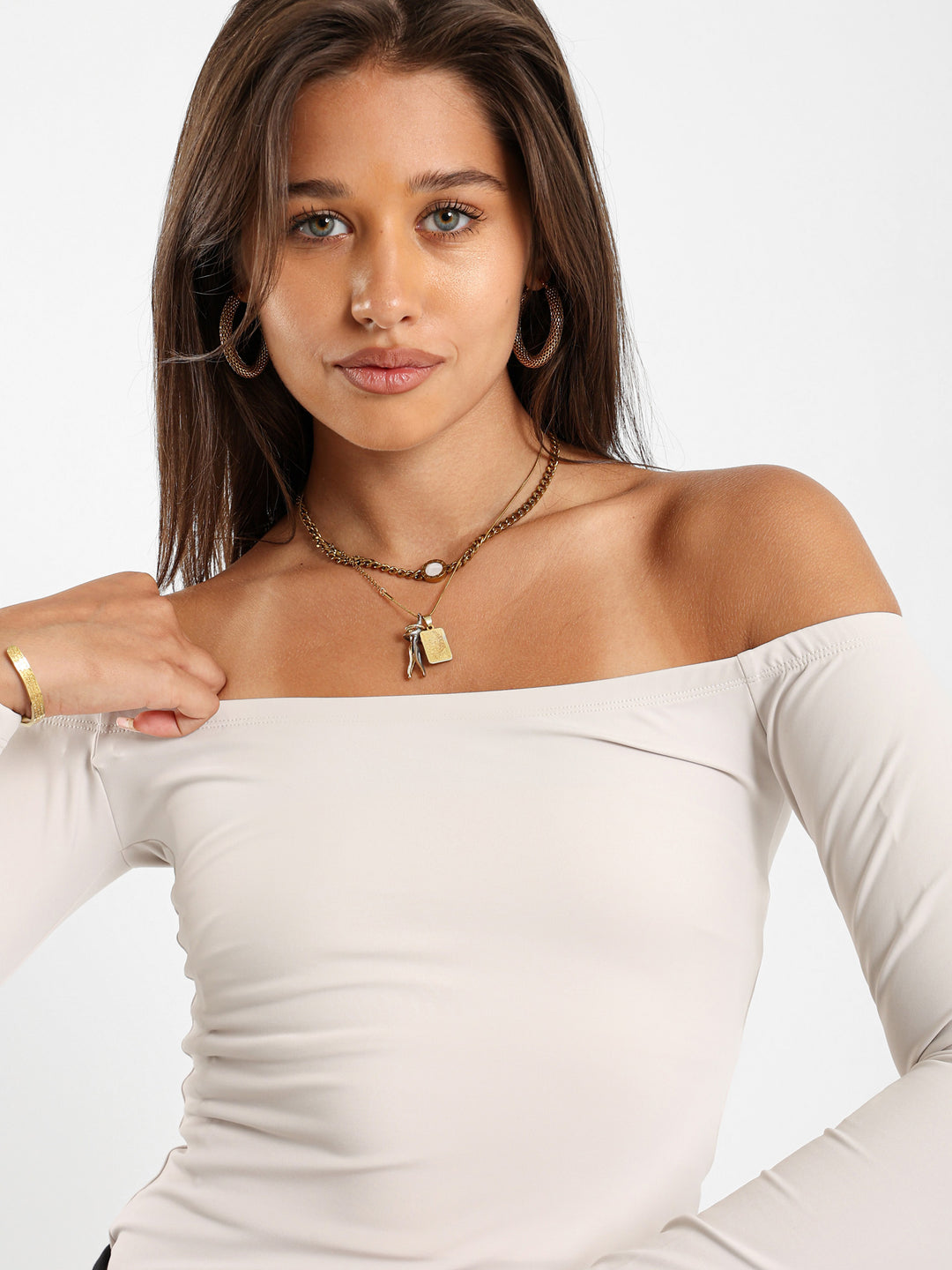 Fitted Off Shoulder Top