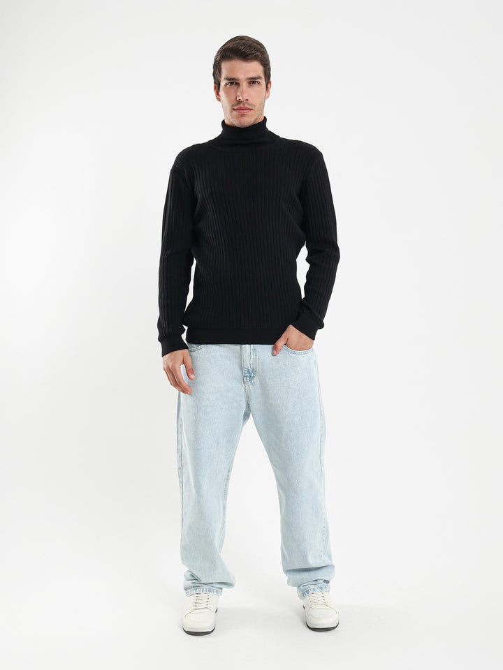 Basic Mock Neck Top with Unfinished Hem