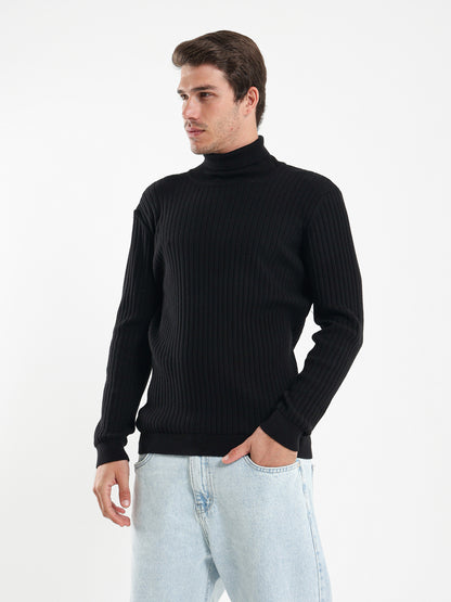 Basic Mock Neck Top with Unfinished Hem