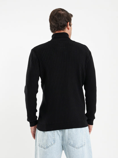 Basic Mock Neck Top with Unfinished Hem