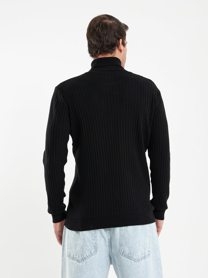 Basic Mock Neck Top with Unfinished Hem
