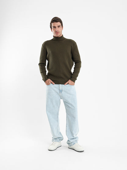 Basic Mock Neck Top with Unfinished Hem