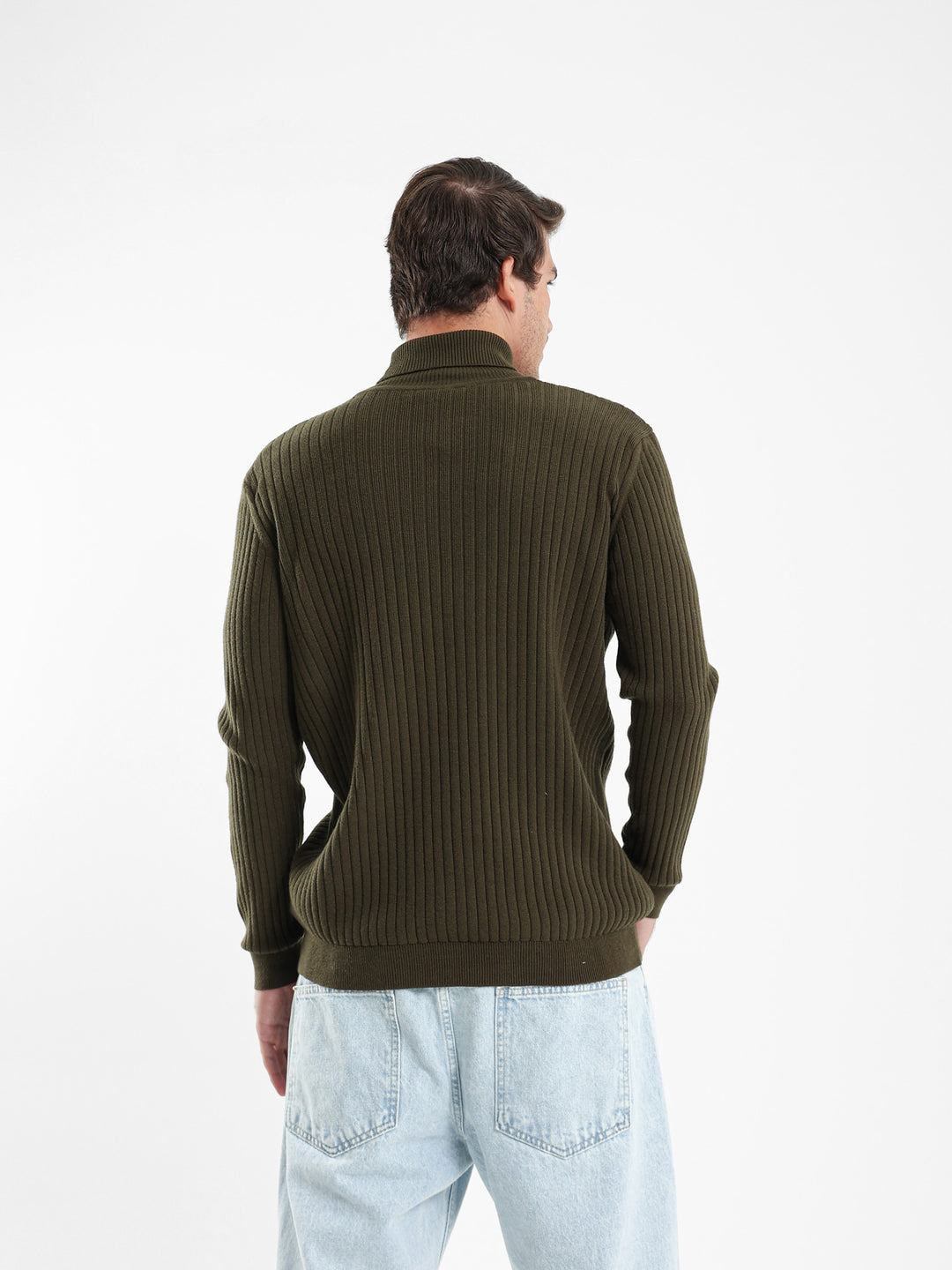 Basic Mock Neck Top with Unfinished Hem