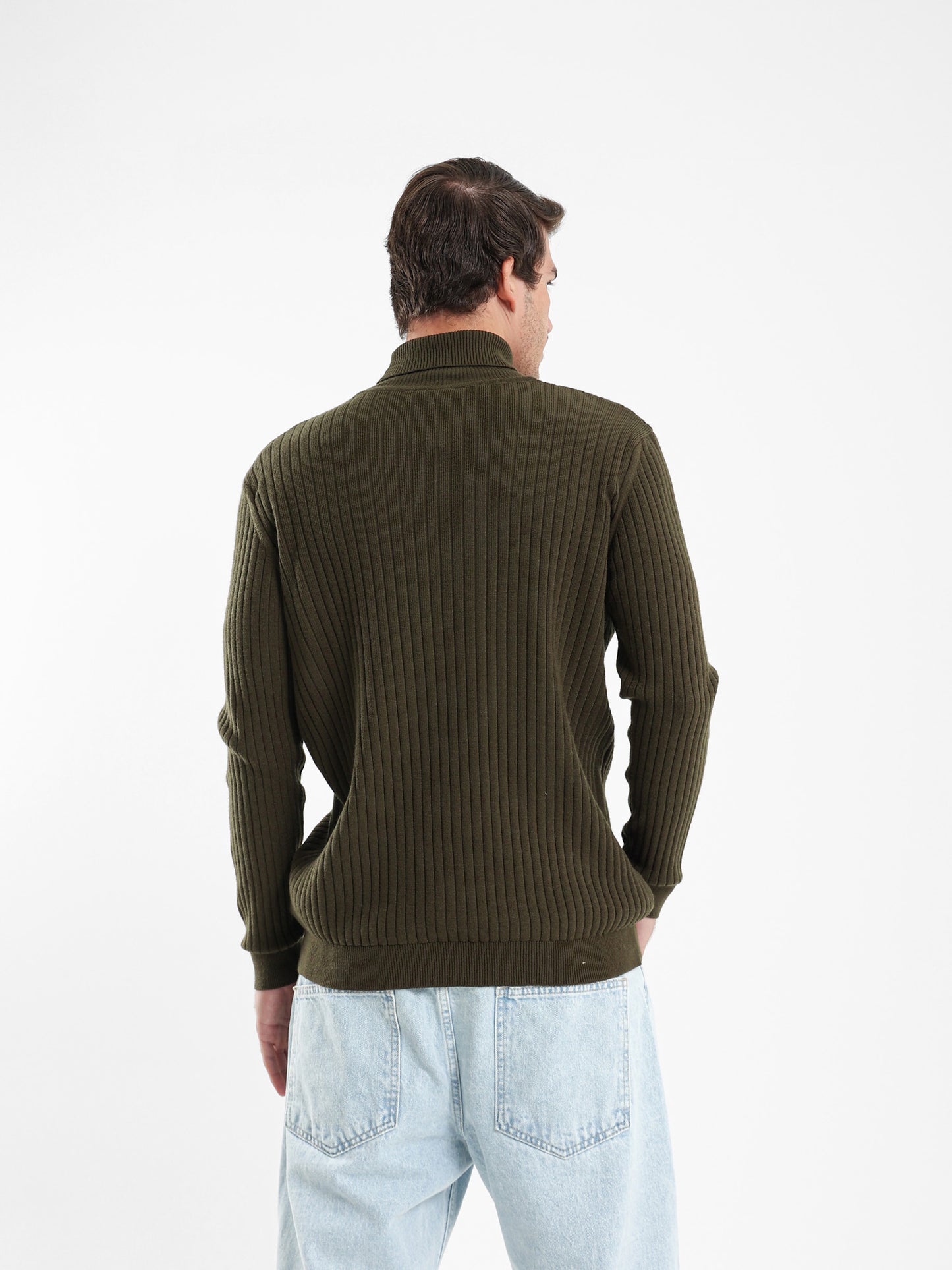 Basic Mock Neck Top with Unfinished Hem