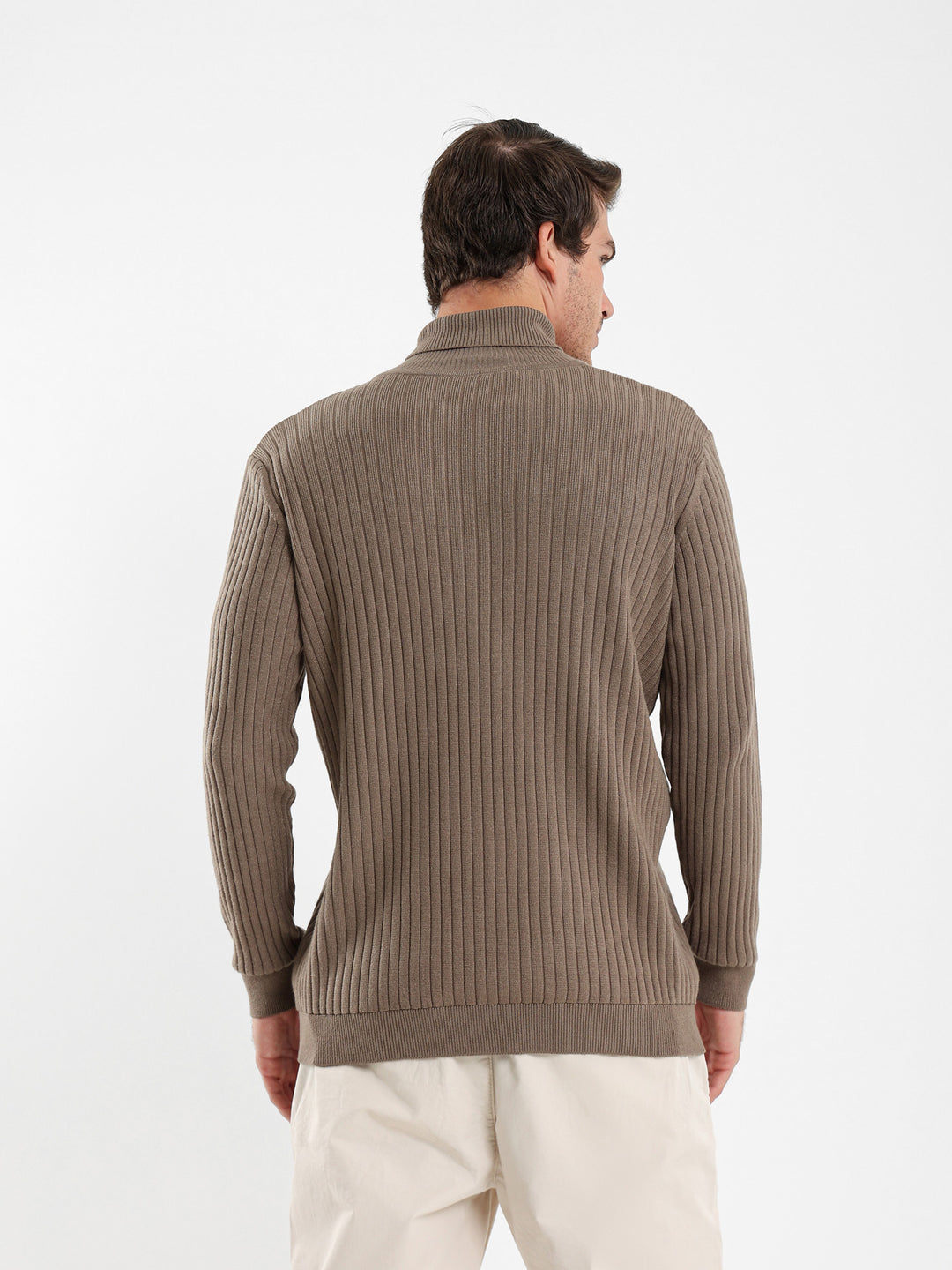 Basic Mock Neck Top with Unfinished Hem