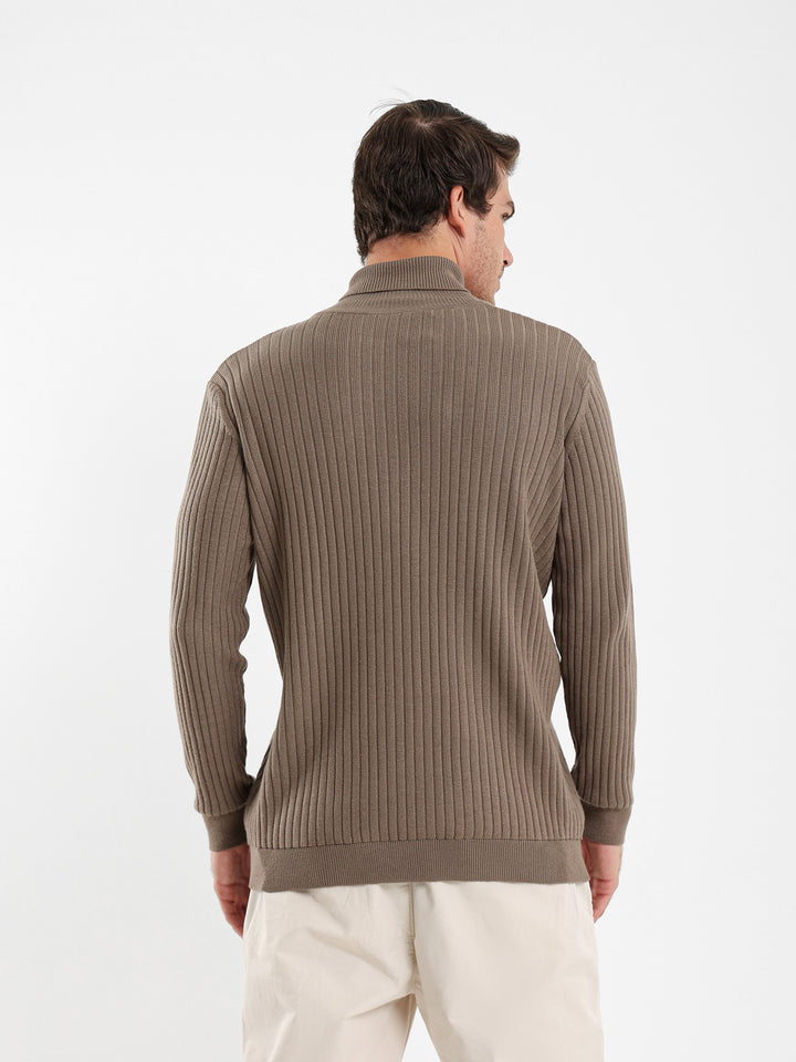 Basic Mock Neck Top with Unfinished Hem