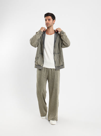 Loose Distressed Washed Hoodie