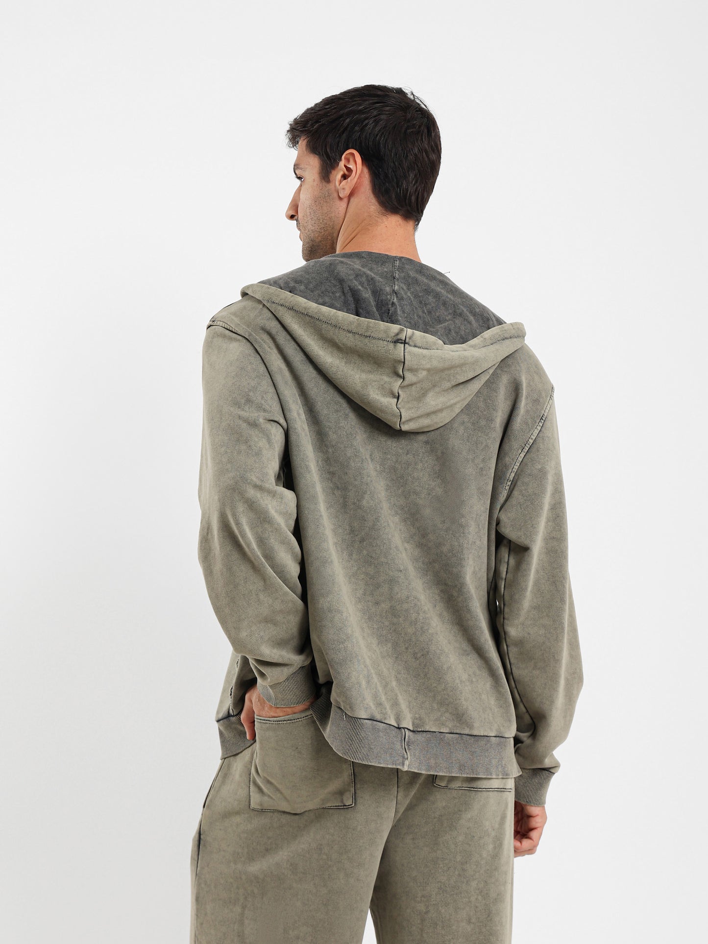 Loose Distressed Washed Hoodie