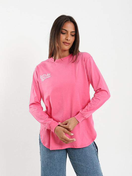 Love You Like Summer Oversized Long Sleeve T-Shirt