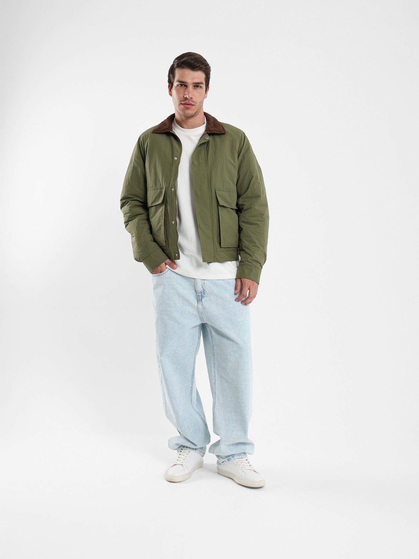 Corduroy Collar Bomber Jacket